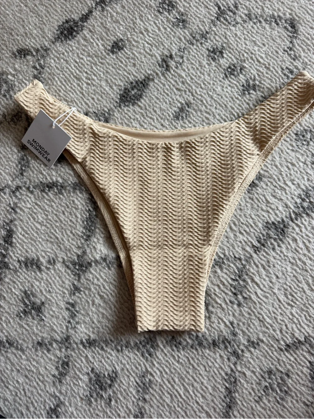Monday Swimwear vanilla chevron Bryon bikini bottoms
